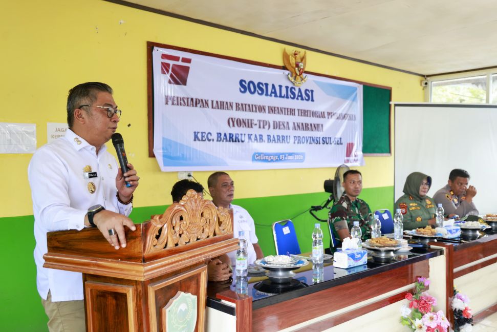 Wabup Barru Harap Yonif TP Dongkrak Ekonomi Warga